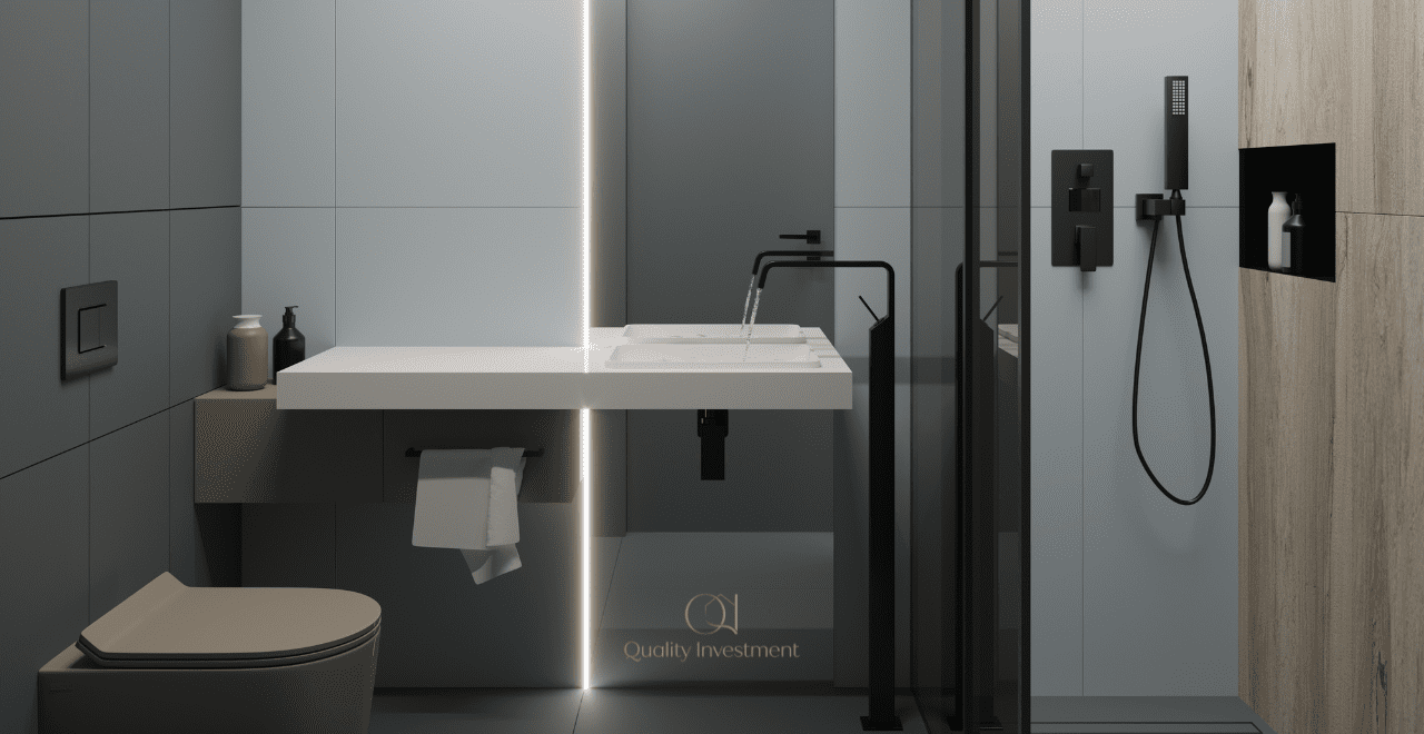 Funkcjonalny projekt małej łazienki