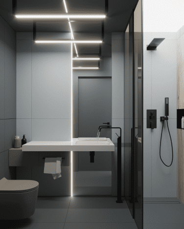 Funkcjonalny projekt małej łazienki