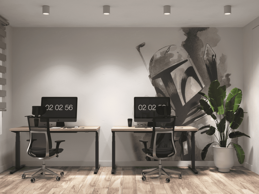 kącik do pracy w  pokoju