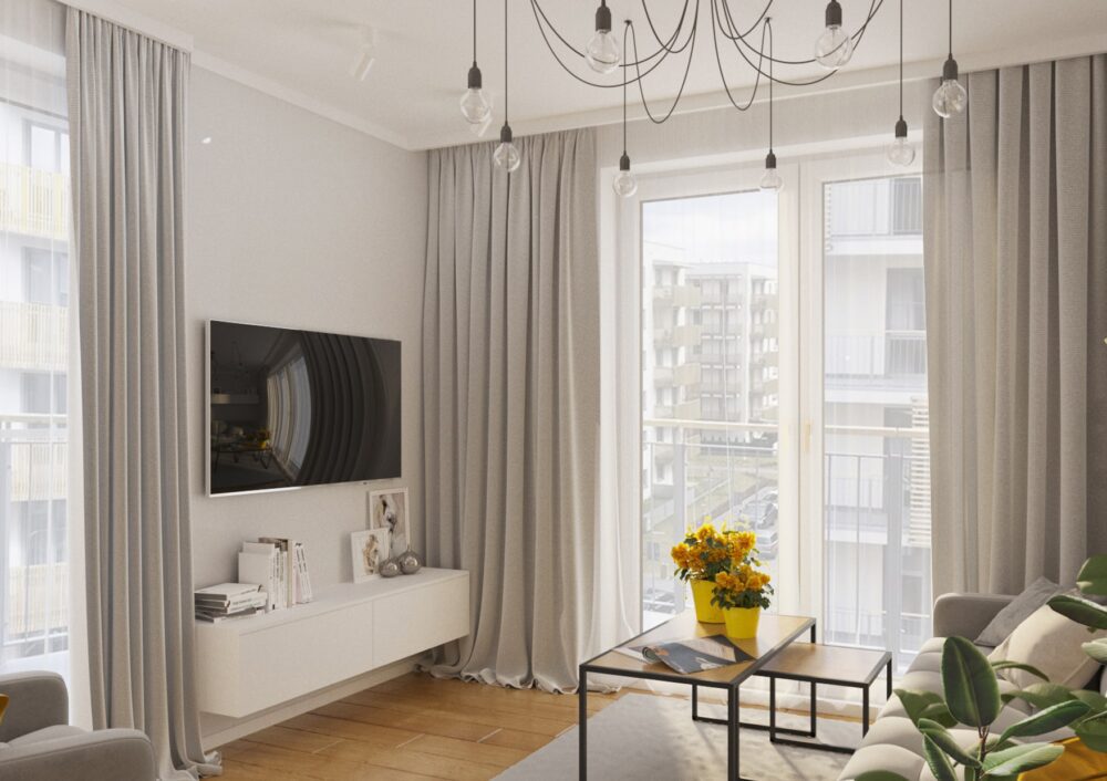 Salon w stylu loftowym 